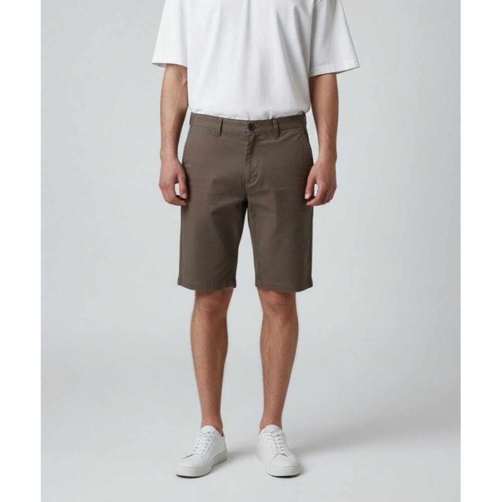 Quiksilver Mens Gray Chino Shorts Size 31 With Embroidered Back Logo